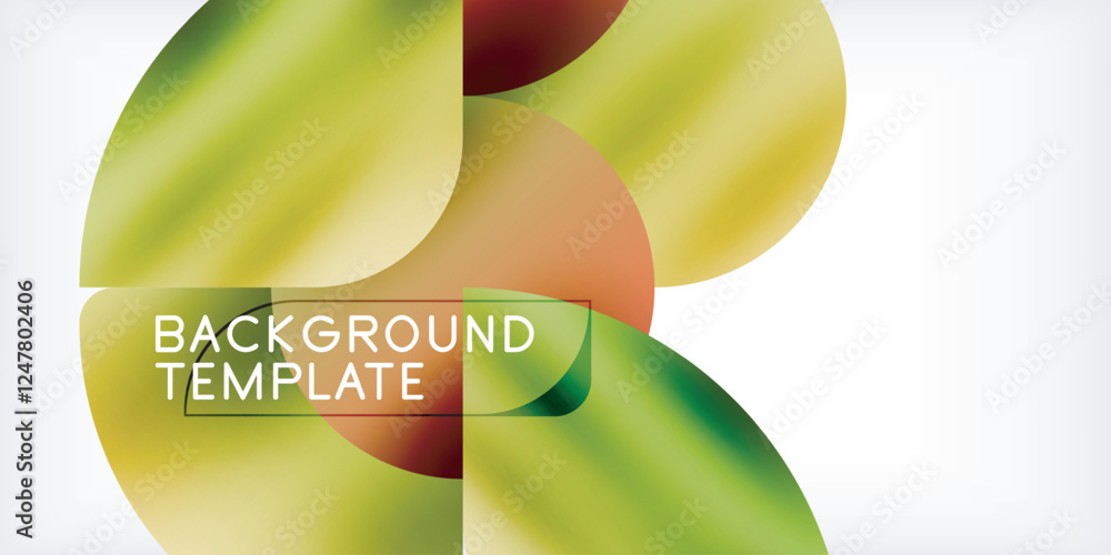 Aufkleber bright circles with shadows abstract background