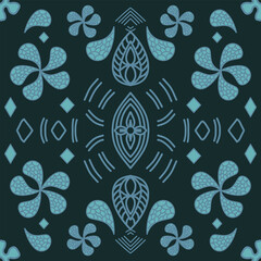 Seamless Floral Pattern with Flowers, Leaves, and Butterflies for Spring and Summer Decoration