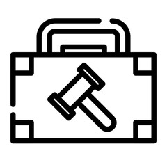 defendants bag cut line icon