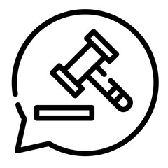 talking about the court_1 cut line icon