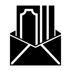bribe money glyph icon