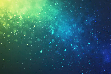 Naklejka premium Abstract Gradient with Green and Blue Dusty Light Particles