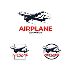 airplane logo vector design