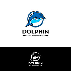 dolphin logo vector design