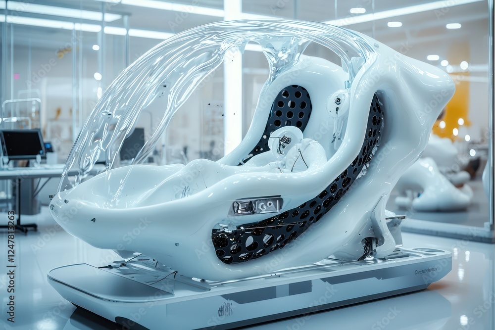 Poster lab dedicated to soft robotics, crafting designs that mimic biological structures and mechanisms.