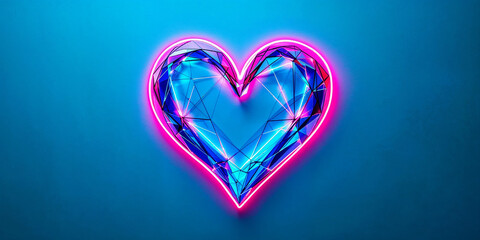 Heart. Abstract love symbol. Continuous line art drawing vector illustration, by generative AI.