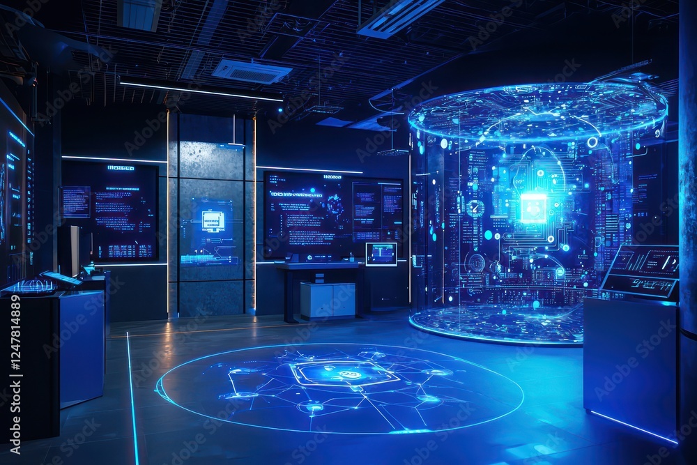 Poster data lab focuses on safeguarding iot ecosystems using advanced digital systems.