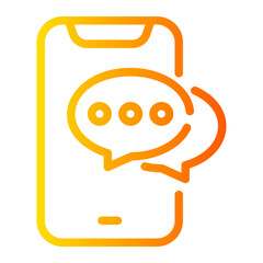 chat Line Gradient Icon