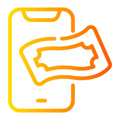 mobile payment Line Gradient Icon