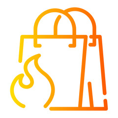 shopping bag Line Gradient Icon