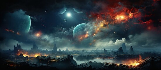 Fantasy alien planet.