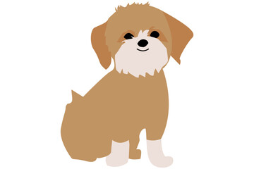 Fototapeta premium 犬 イラスト シンプル カラー