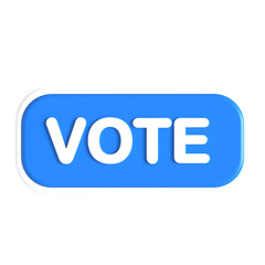 vote button 3d icon illustration