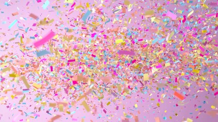 Cosmic Festival Explosion - Glowing Polygon Particles in Dynamic Motion Abstract Background