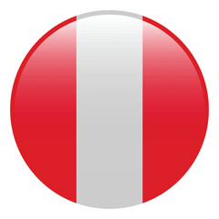 Peru flag. Peru circle flag 3d logo icon computer vector illustration design