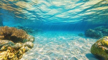 Fototapeta premium Ethereal Underwater Dreamscape - Surreal Swirling Streaks of Color in Cinematic Ultra-Detailed Image