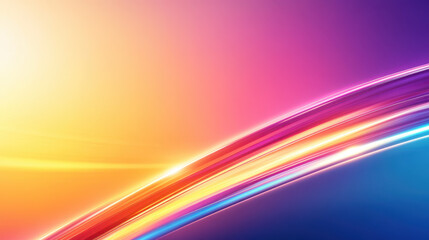 Obraz premium Futuristic glowing arc with smooth metallic gradient in vibrant colors