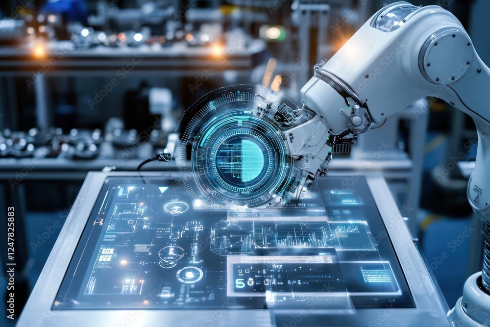 Aufkleber ai-driven tools in a logistics hub create efficient delivery routes.