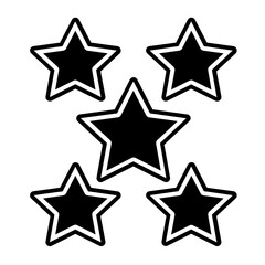 Obraz premium 5 stars glyph icon