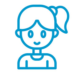girl avatar color icon
