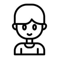 boy line icon