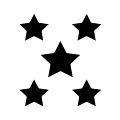 Fototapeta premium 5 stars solid icon