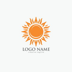 Sun logo vector template