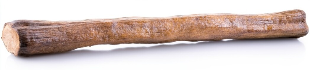 Fototapeta premium Brown Wooden Stick On White Background
