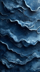 Obraz premium Blue Abstract Layers: Wavy Fluid Design with Depth and Organic Patterns, Smooth Texture, Artistic Oceanic Waves, Modern Minimalist Aesthetics for a Calming Visual Wallpaper Experience