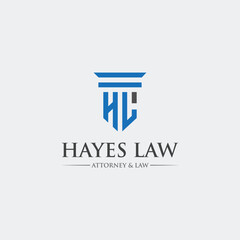 Law logo, letter logo