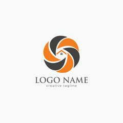 Photo home, photography, photo, home, real, residential, house, film, focus, property, shutter logo fully editable vector template