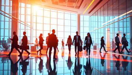 Futuristic Business Blur: Strategy, Technology, and Global Growth