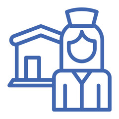 Obraz premium midwifes house color icon