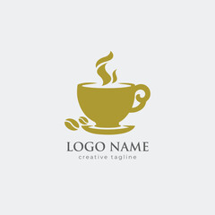 Coffee Shop logo, coffee cup logo, coffee logo design fully editable vector template