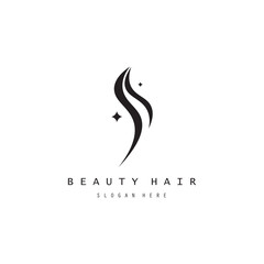 Beautiful hair wave abstract logo and  hair care logo. Logo for business, salon, beauty, hairdresser, care.