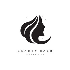 Beautiful hair wave abstract logo and  hair care logo. Logo for business, salon, beauty, hairdresser, care.