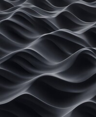 Obraz premium Abstract Waves of Dark Smooth Surface in Soft Curved Patterns