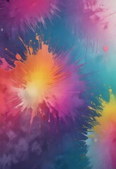 Obraz premium Muted gradient background with splattered paint textures and a subtle sheen effect, muted colors, gentle waves, calming atmosphere