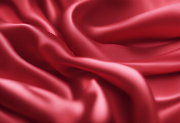 Obraz premium fabric luxury abstract day folds design christmas background red velvet valentines color texture silk illustration draped material cloth satin february 14 clothes textile sheet silky textured fold