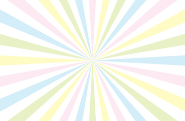 パステルカラーのサンバーストの背景素材