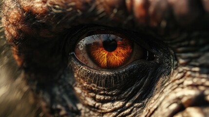 Fiery Inferno Eye Of A Monstrous Creature
