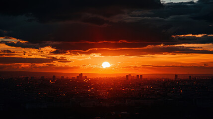 Fototapeta premium city, sunset, lonely, bright 