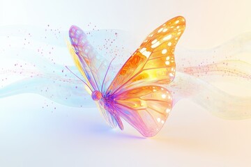 Abstract Digital Butterfly Art Design Image