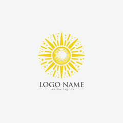 Sun logo vector template