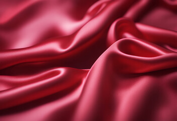Obraz premium red background silk satin fabric textile texture material luxury soft decoration wave elegant pattern elegance