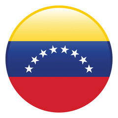 Venezuela flag. Venezuela circle flag 3d logo icon computer vector illustration design