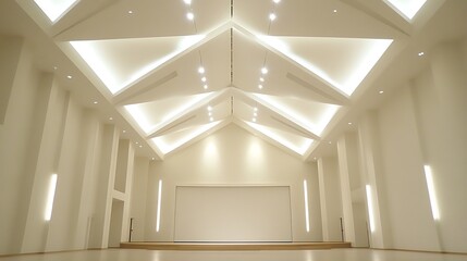 Modern Architectural Interior Design With Bright Lighting