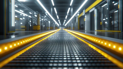 Obraz premium Futuristic Data Center Corridor