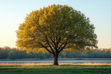 Obraz premium silhouetted tree against dusk