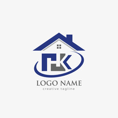 HK letter home logo, home care, capital, window, residential, home, hk letter, roof logo fully editable vector template